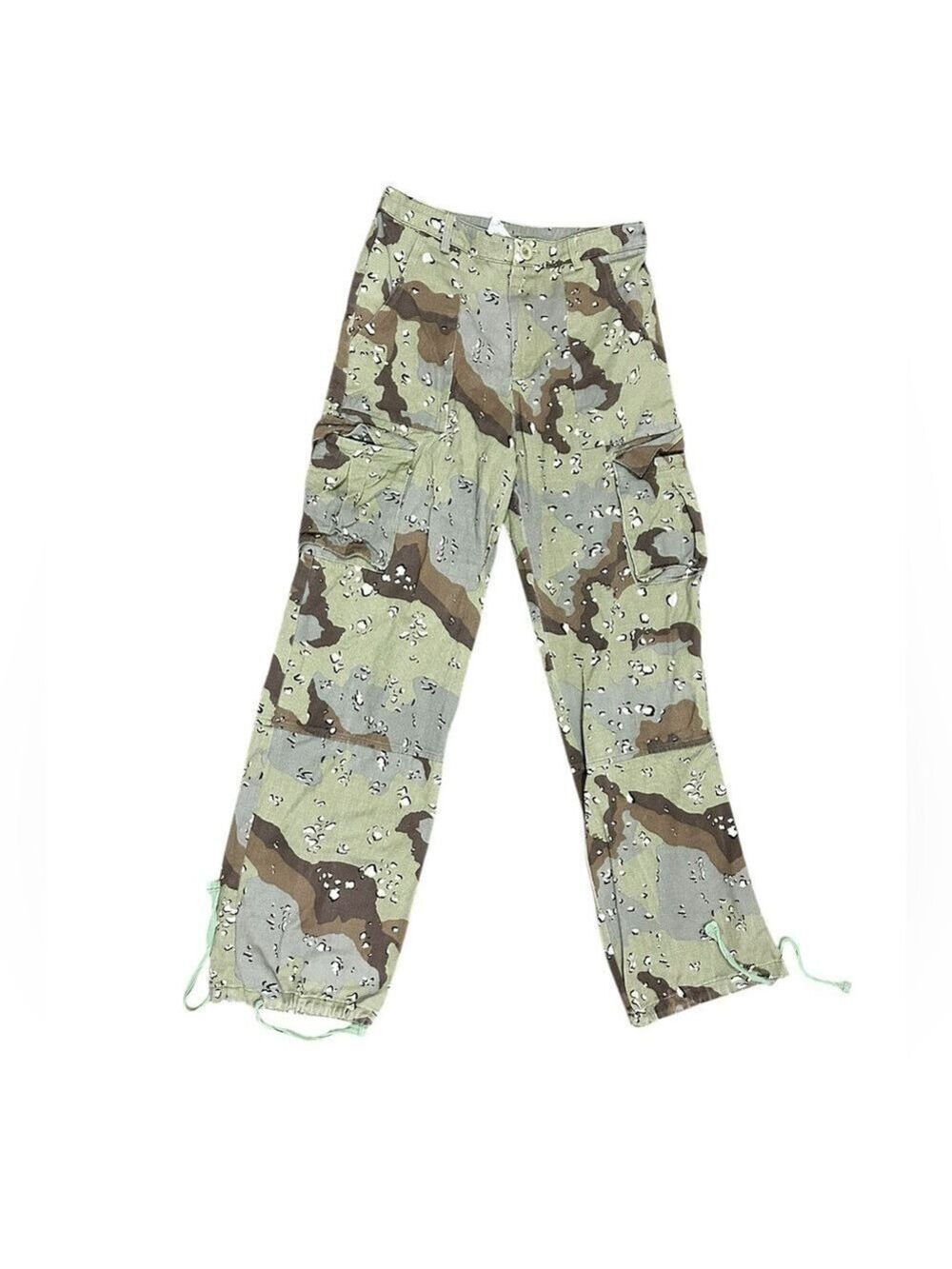 BETTER BE Camo Cargo Pants Drawsting Ankles VGC Size Small